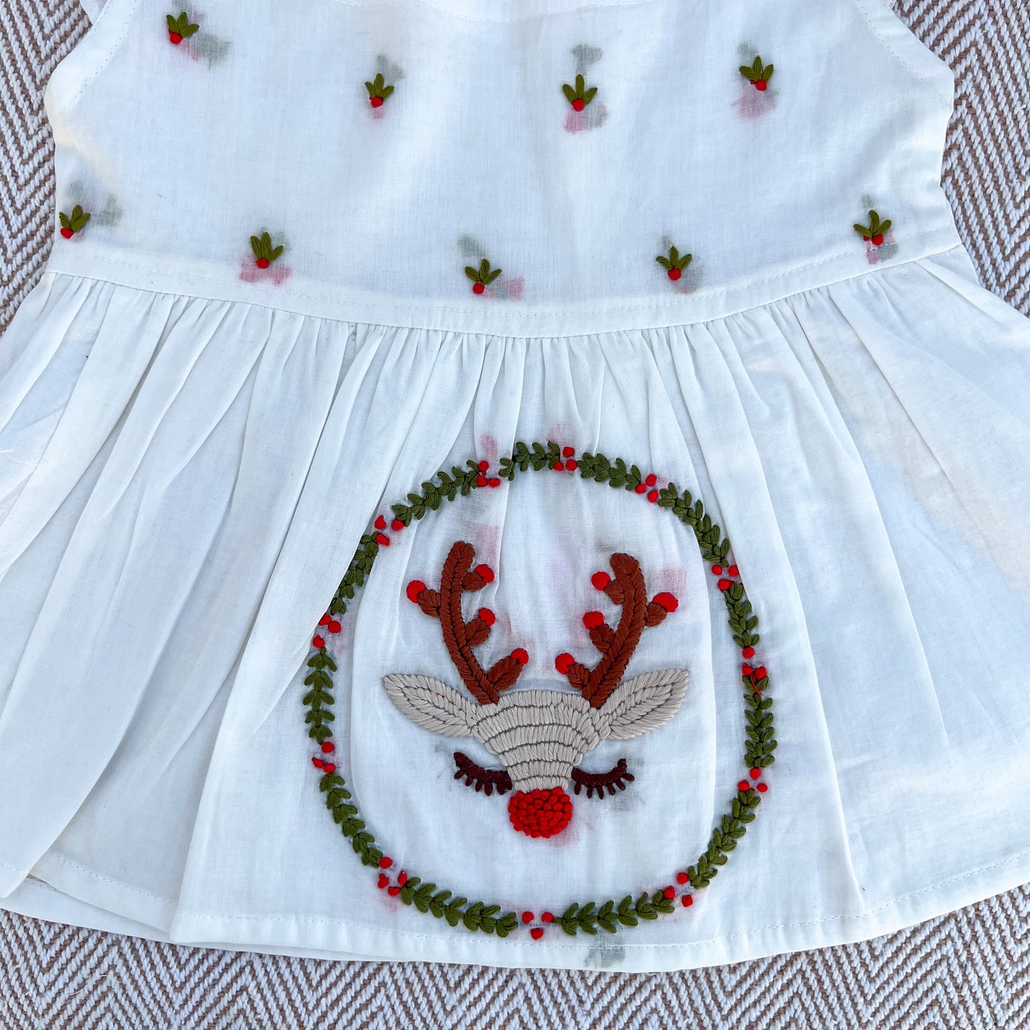 Organic cotton Embroidered frock for infants, toddlers and kids- perfect for festive occasions