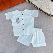 Organic Cotton Bird Jhabla Set