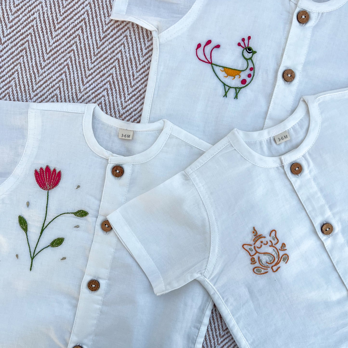 Organic Cotton Homecoming Set of 3 Jhabla Set