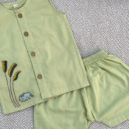 Organic cotton jhabla set for infants, toddlers and kids-perfect for everyday comfort