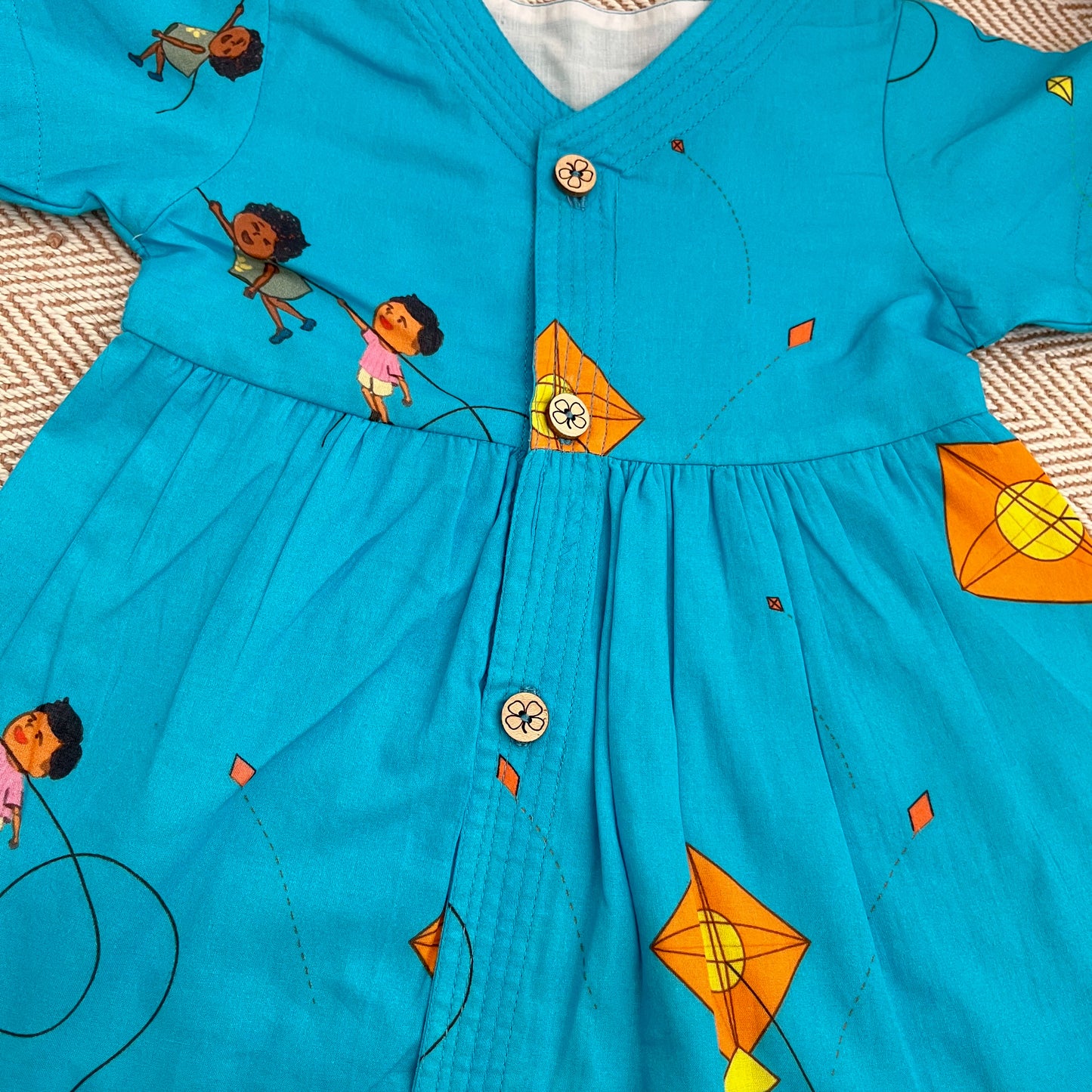 Organic Cotton Frock| Infants and Toddlers| Kite Print