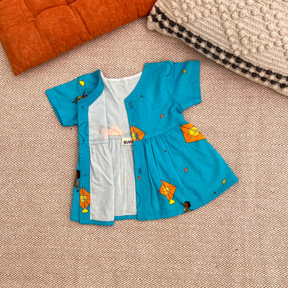 Organic Cotton Frock| Infants and Toddlers| Kite Print