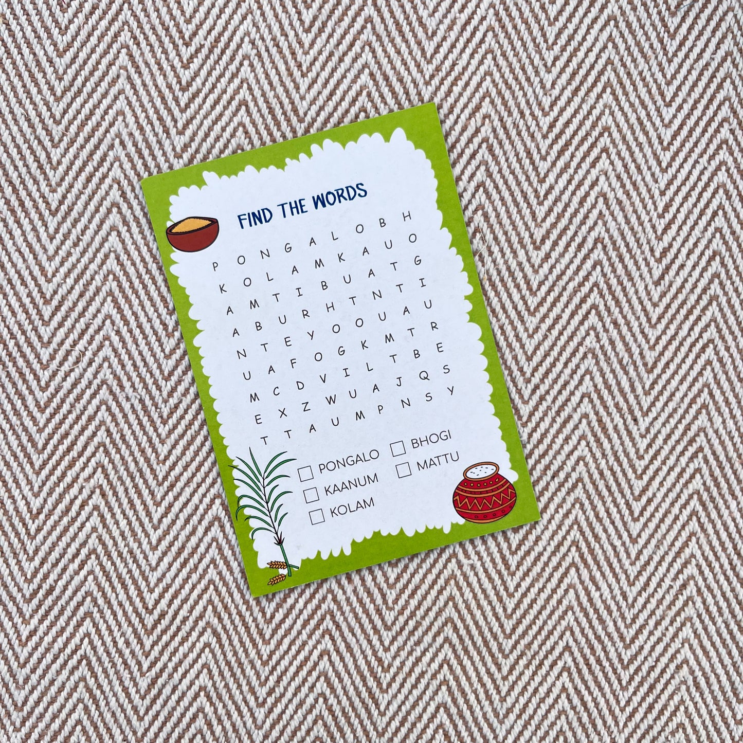 Bhaakur- Pack of 4 Cue Cards- Tamil Nadu