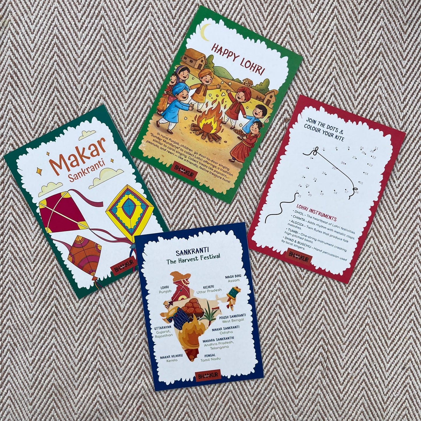 Bhaakur- Pack of 4 Cue Cards- Punjab