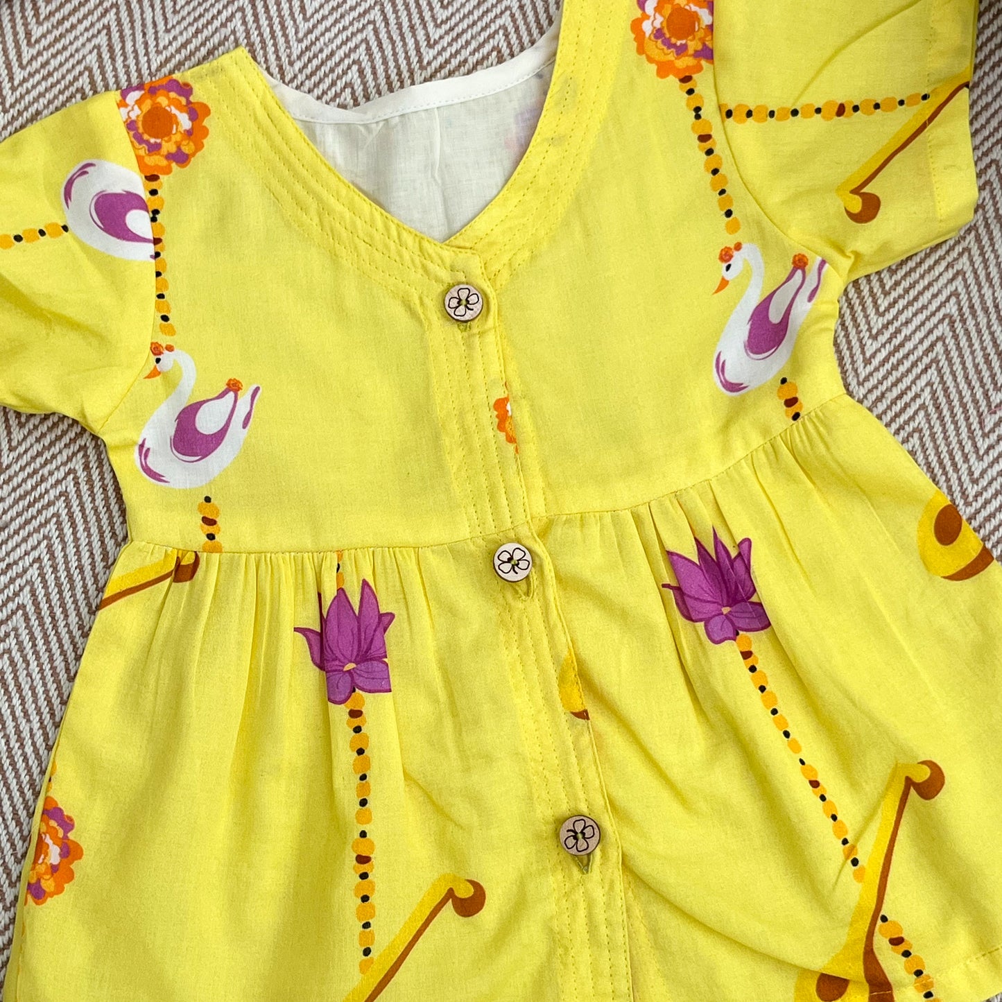 Organic Cotton Frock| Infants and Toddlers| Veena and Lotus