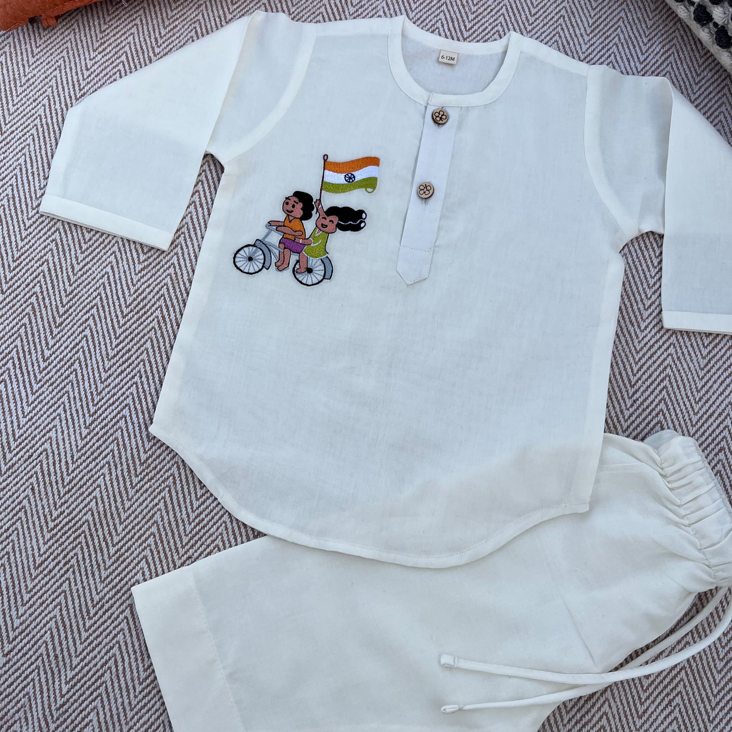 Organic Cotton Unisex Republic Day Kurta Set