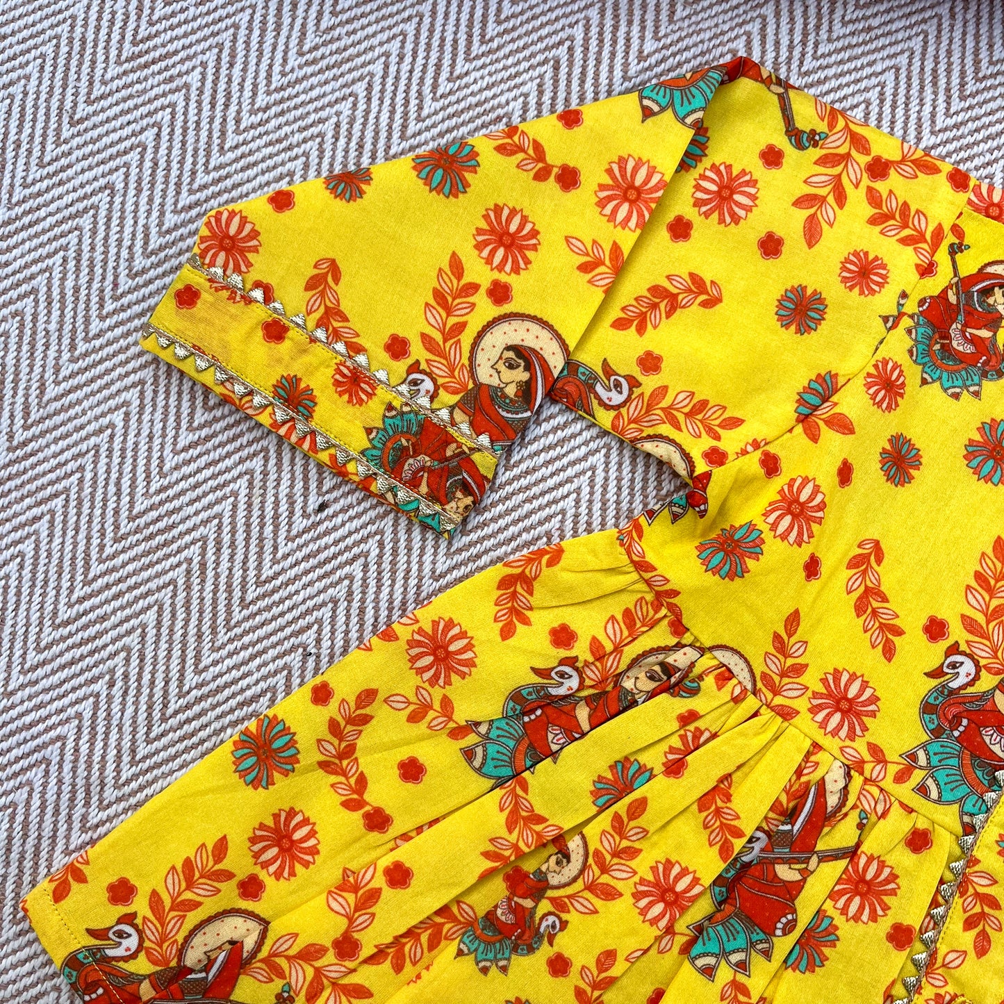 Organic Cotton 'Vidhya Dehi Saraswati' Kurta for Girls