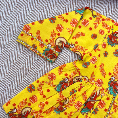 Organic Cotton 'Vidhya Dehi Saraswati' Kurta for Girls
