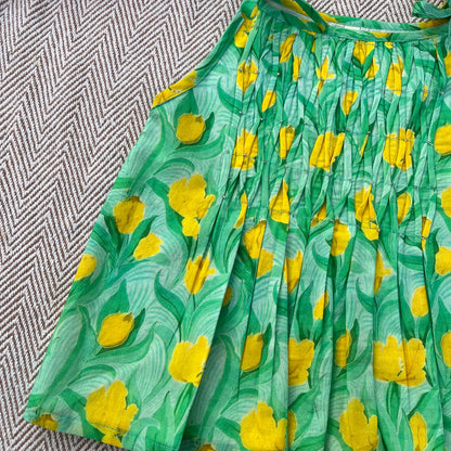 Organic Cotton Green Floral Tie-Up Co-ord Set