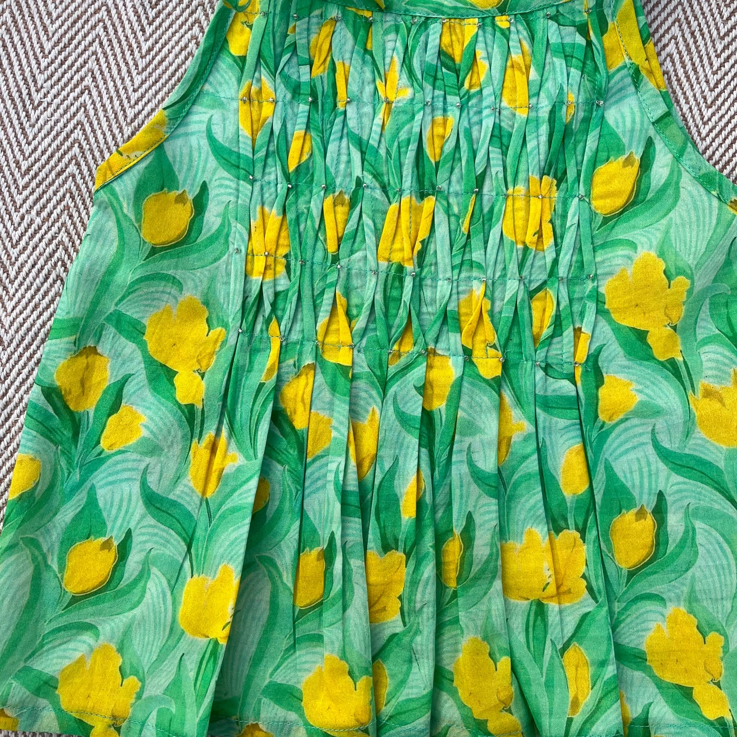 Organic Cotton Green Floral Tie-Up Co-ord Set