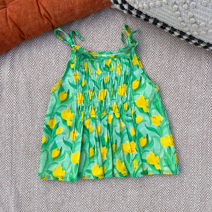 Organic Cotton Green Floral Tie-Up Co-ord Set