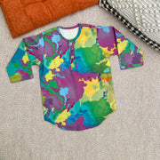 Organic Cotton Unisex Gulaal Print Kurta