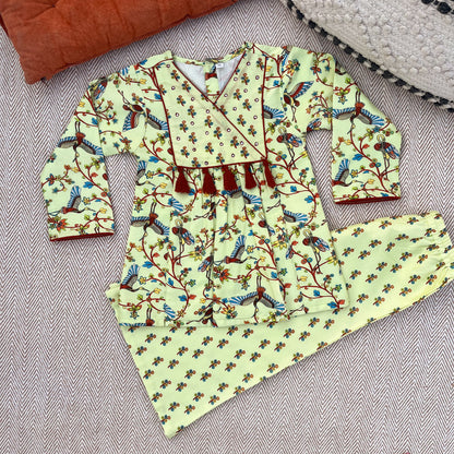 Chanderi Kalamkari Kurta Set for girls