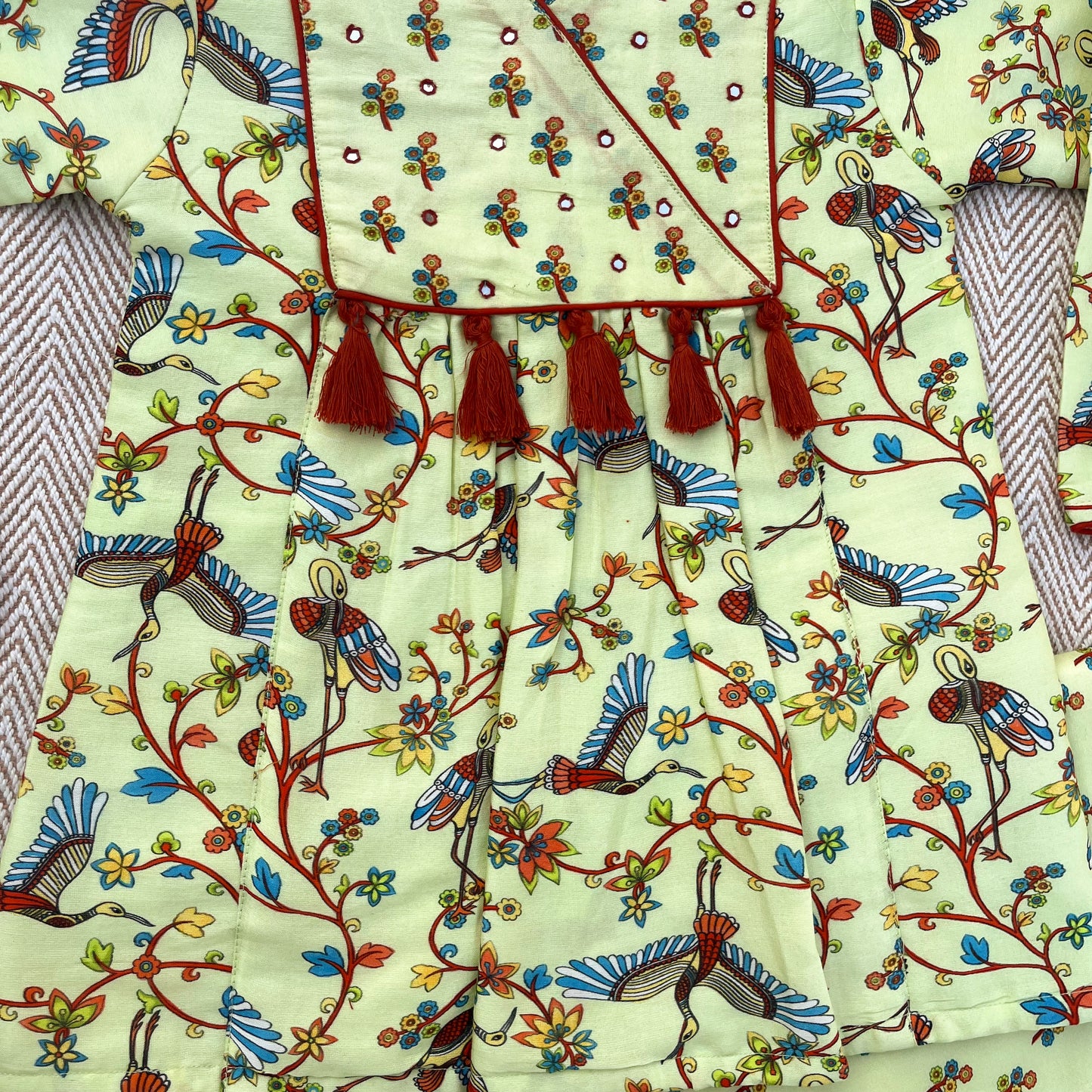 Chanderi Kalamkari Kurta Set for girls