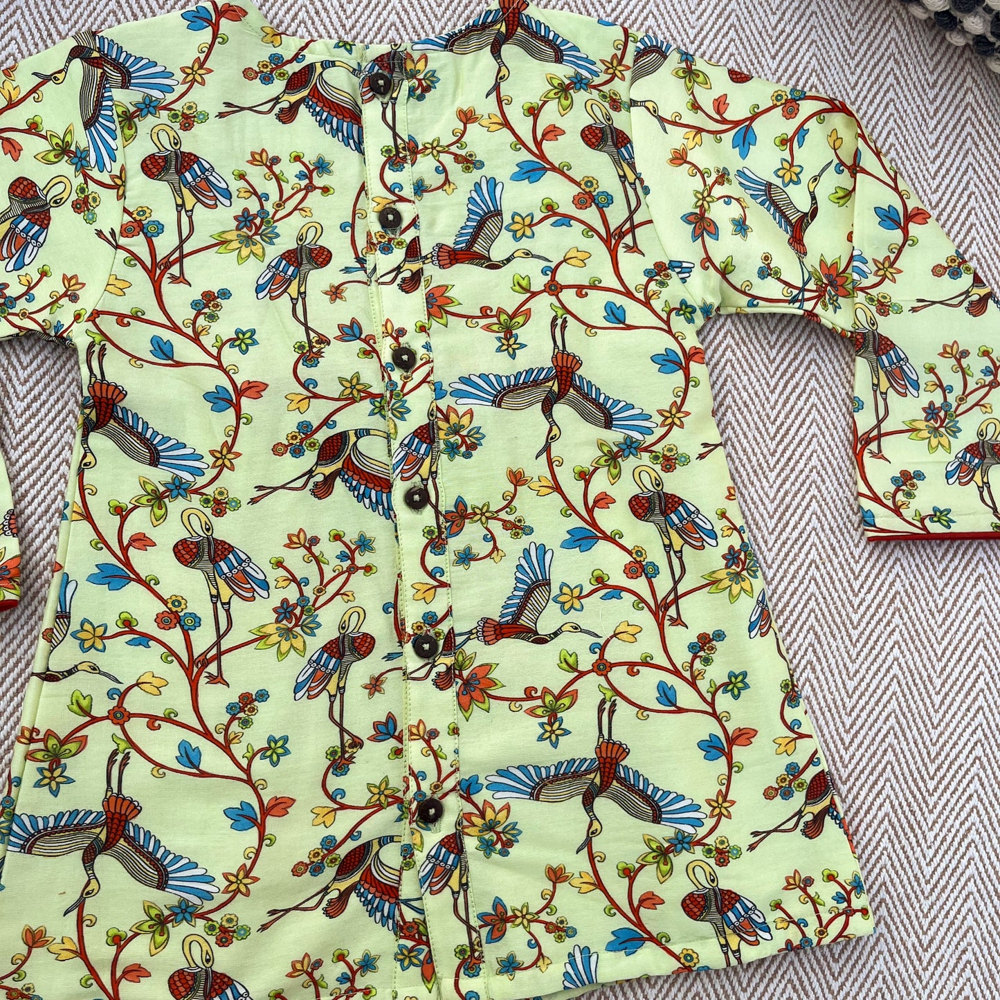 Chanderi Kalamkari Kurta Set for girls