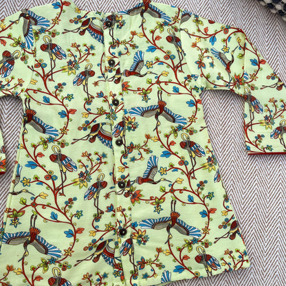 Chanderi Kalamkari Kurta Set for girls