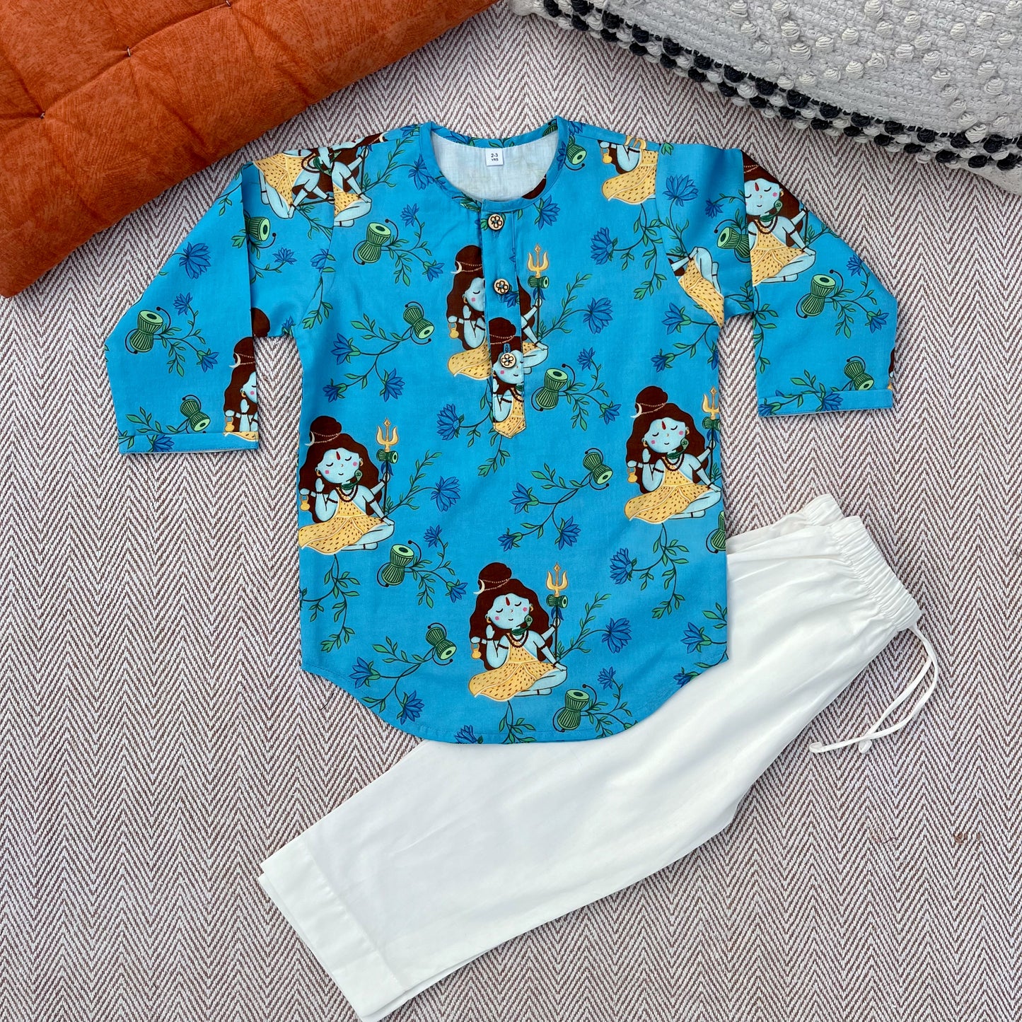 Organic Cotton Unisex Lord Shiva Kurta Set