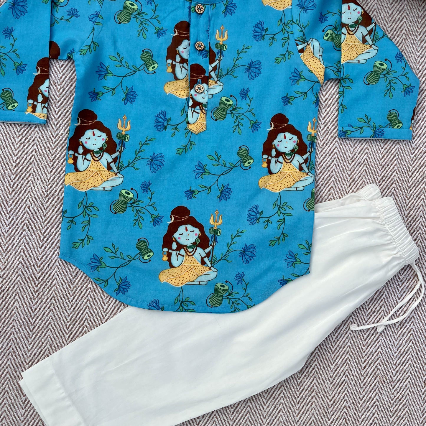 Organic Cotton Unisex Lord Shiva Kurta Set