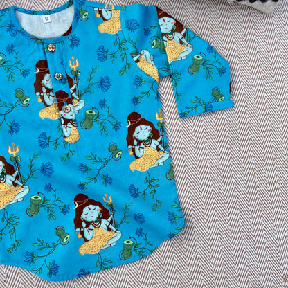 Organic Cotton Unisex Lord Shiva Kurta Set