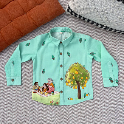 'Nani ka Ghar' Unisex Cotton Linen Shirt