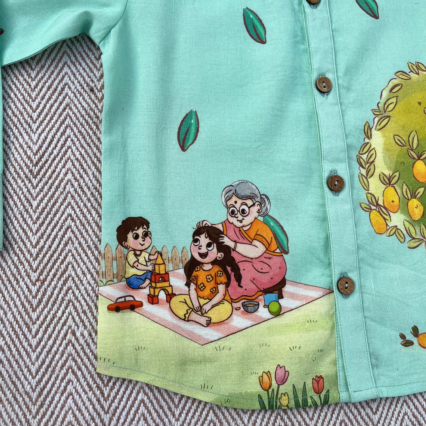 'Nani ka Ghar' Unisex Cotton Linen Shirt