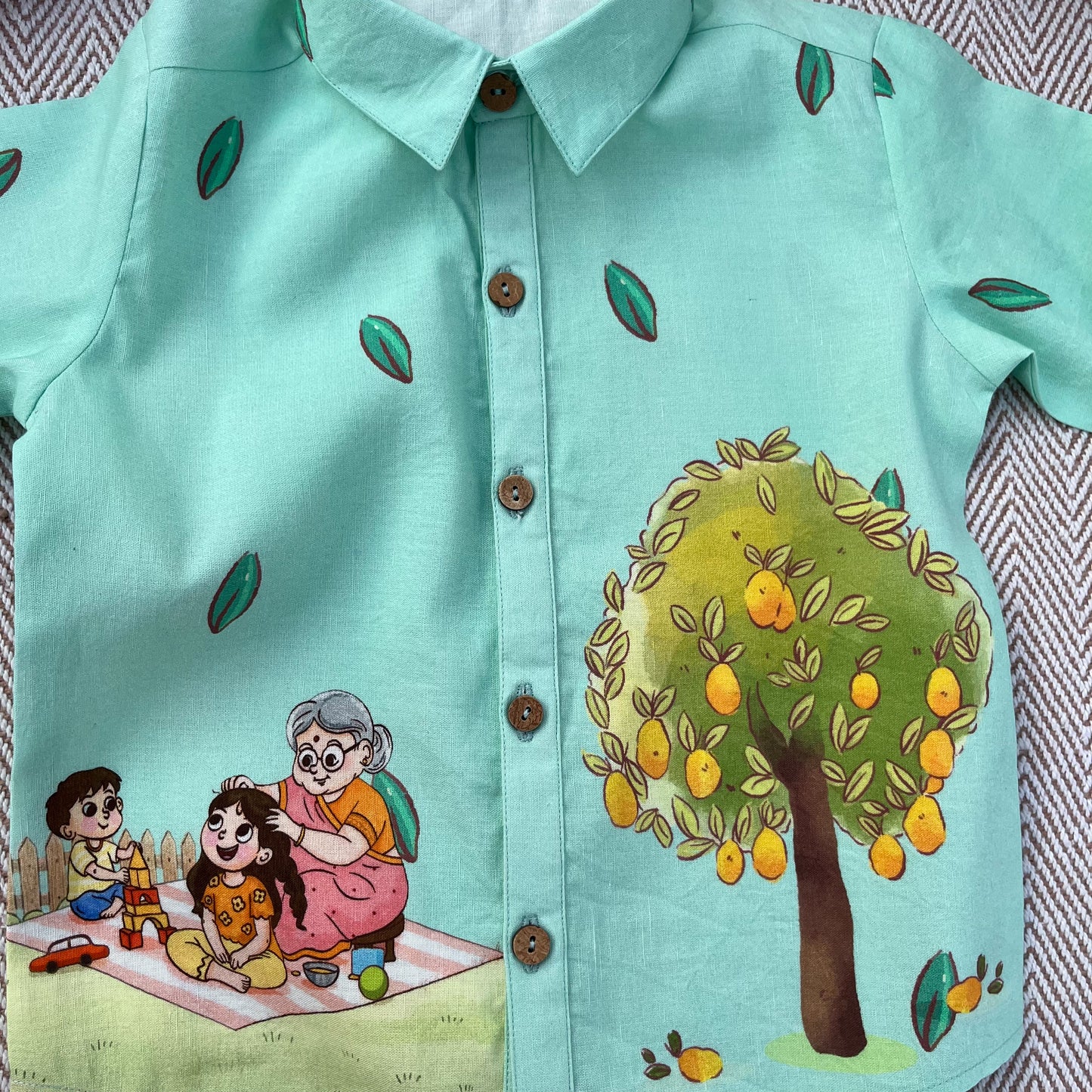 'Nani ka Ghar' Unisex Cotton Linen Shirt