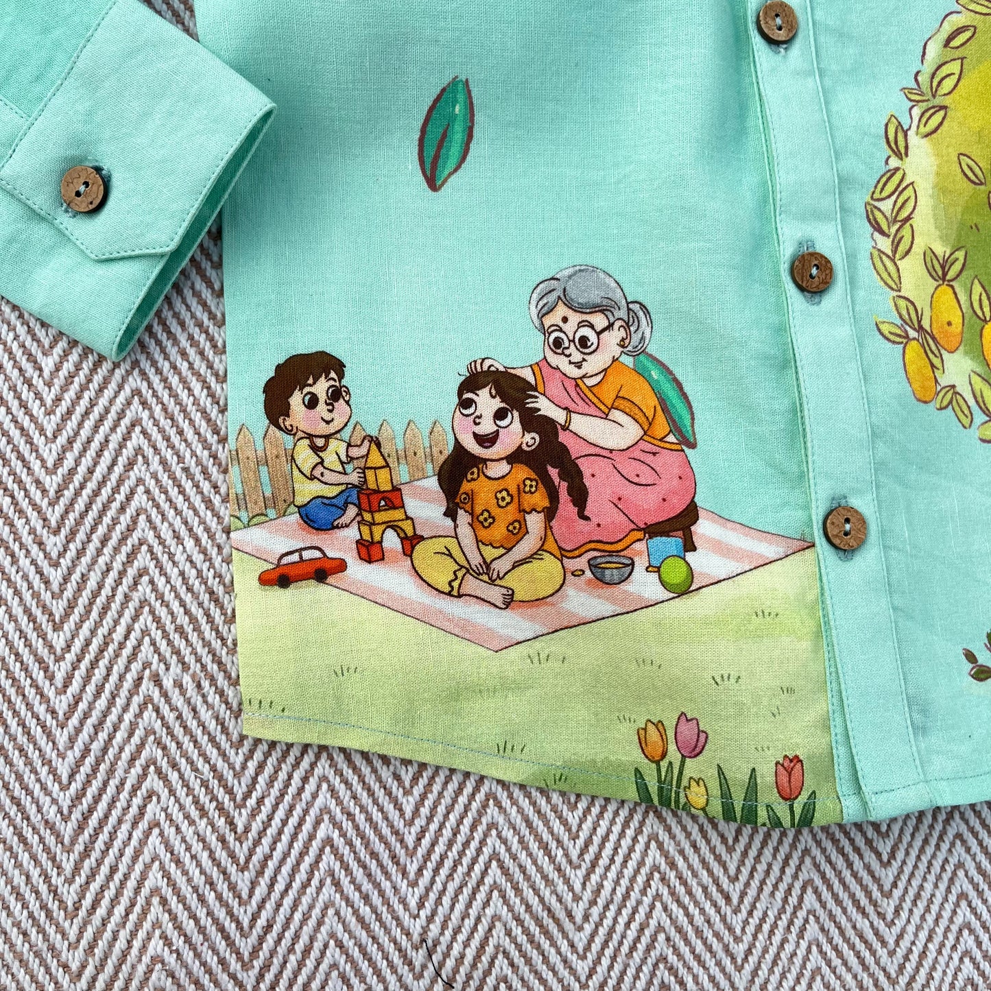 'Nani ka Ghar' Unisex Cotton Linen Shirt