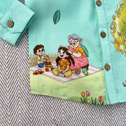 'Nani ka Ghar' Unisex Cotton Linen Shirt