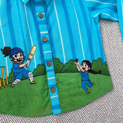 Bleed Blue Unisex Cotton Linen Shirt