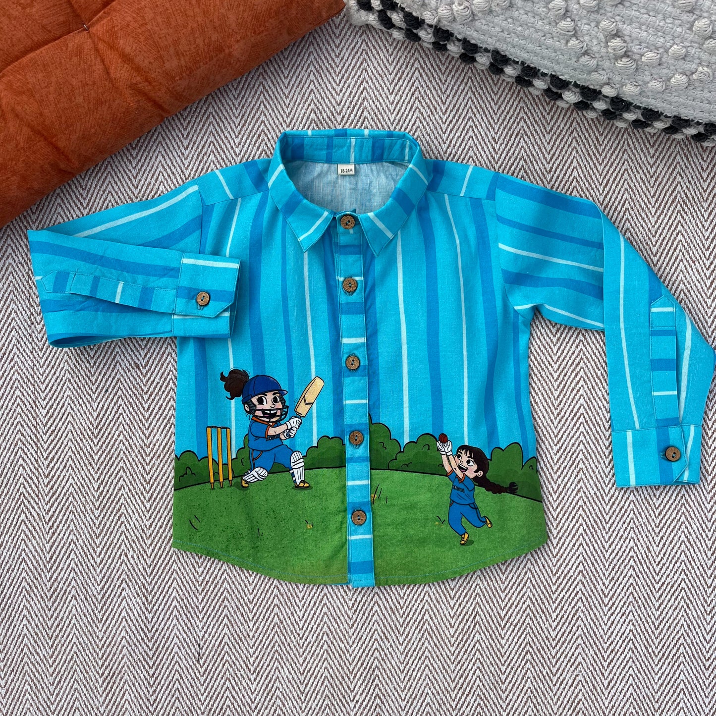 Bleed Blue Unisex Cotton Linen Shirt