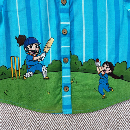 Bleed Blue Unisex Cotton Linen Shirt