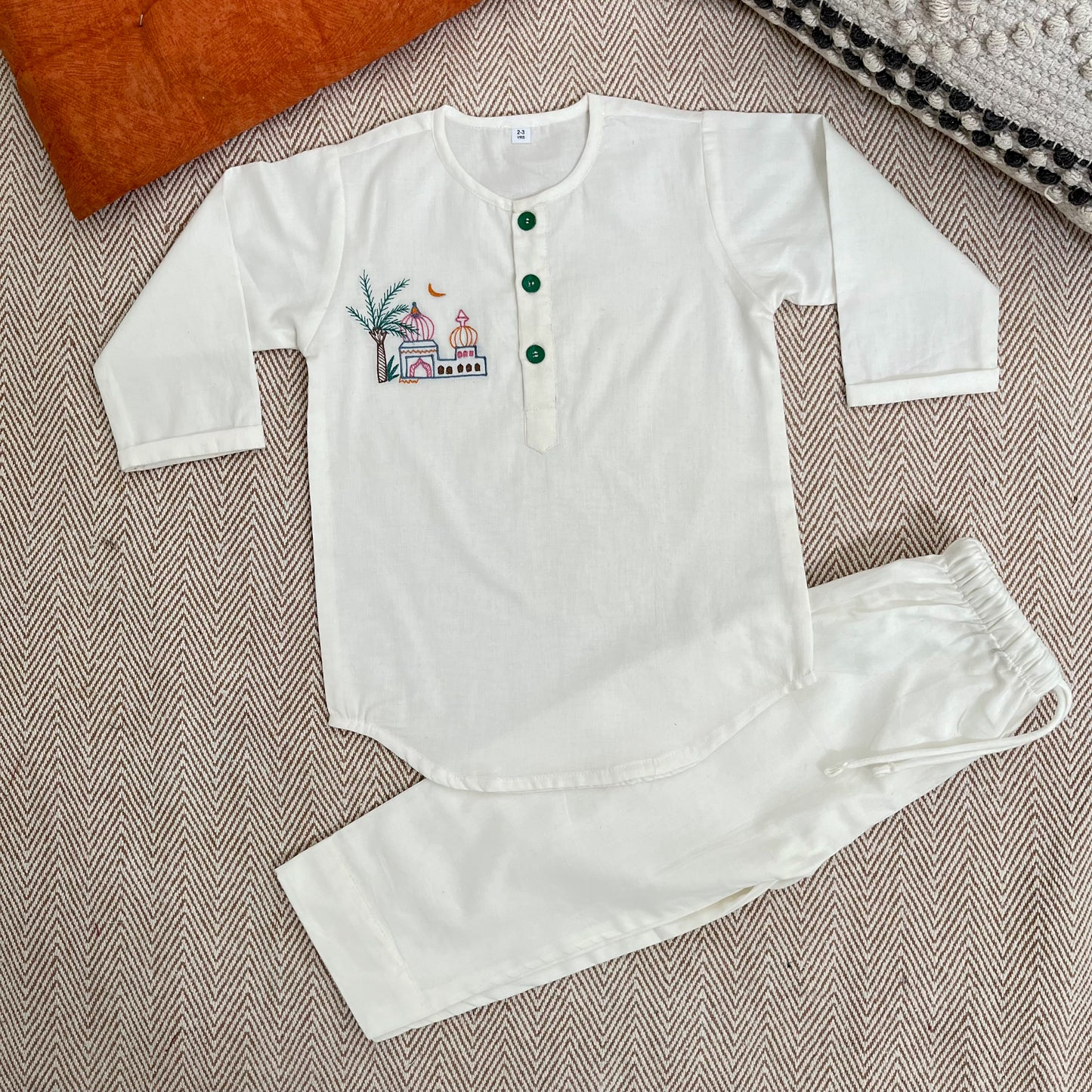 Organic Cotton Unisex 'Eid Mubarak' Kurta Set