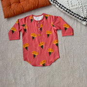 Organic Cotton Unisex Marigold Pink Kurta