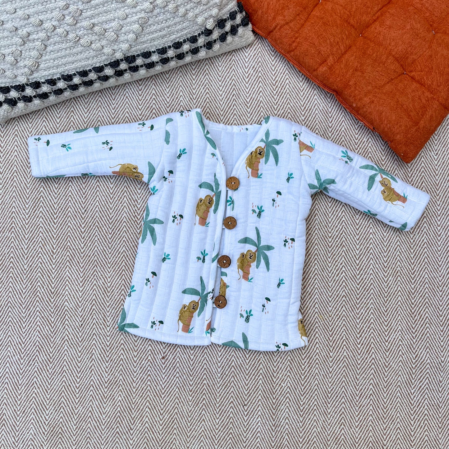 The Monkeying Around Muslin Jacket for Kids