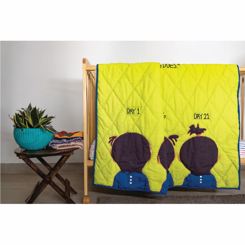 Pony Tales with Dad Quilt - Green