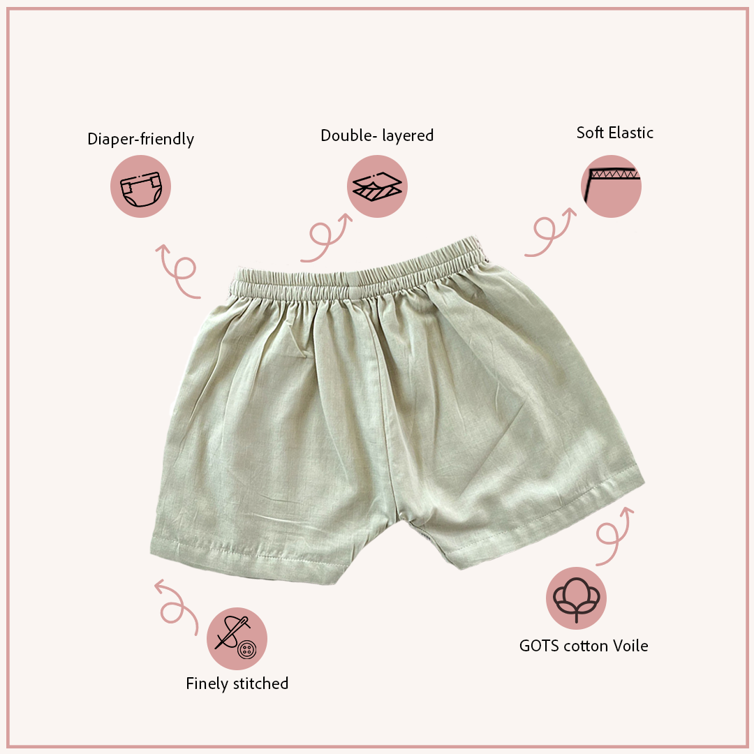 Organic Cotton Green Shorts