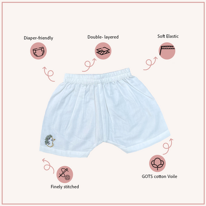 Organic Cotton Hedgehog Shorts