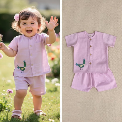 Organic Cotton 'Kook-Doo-Koo' Jhabla Set