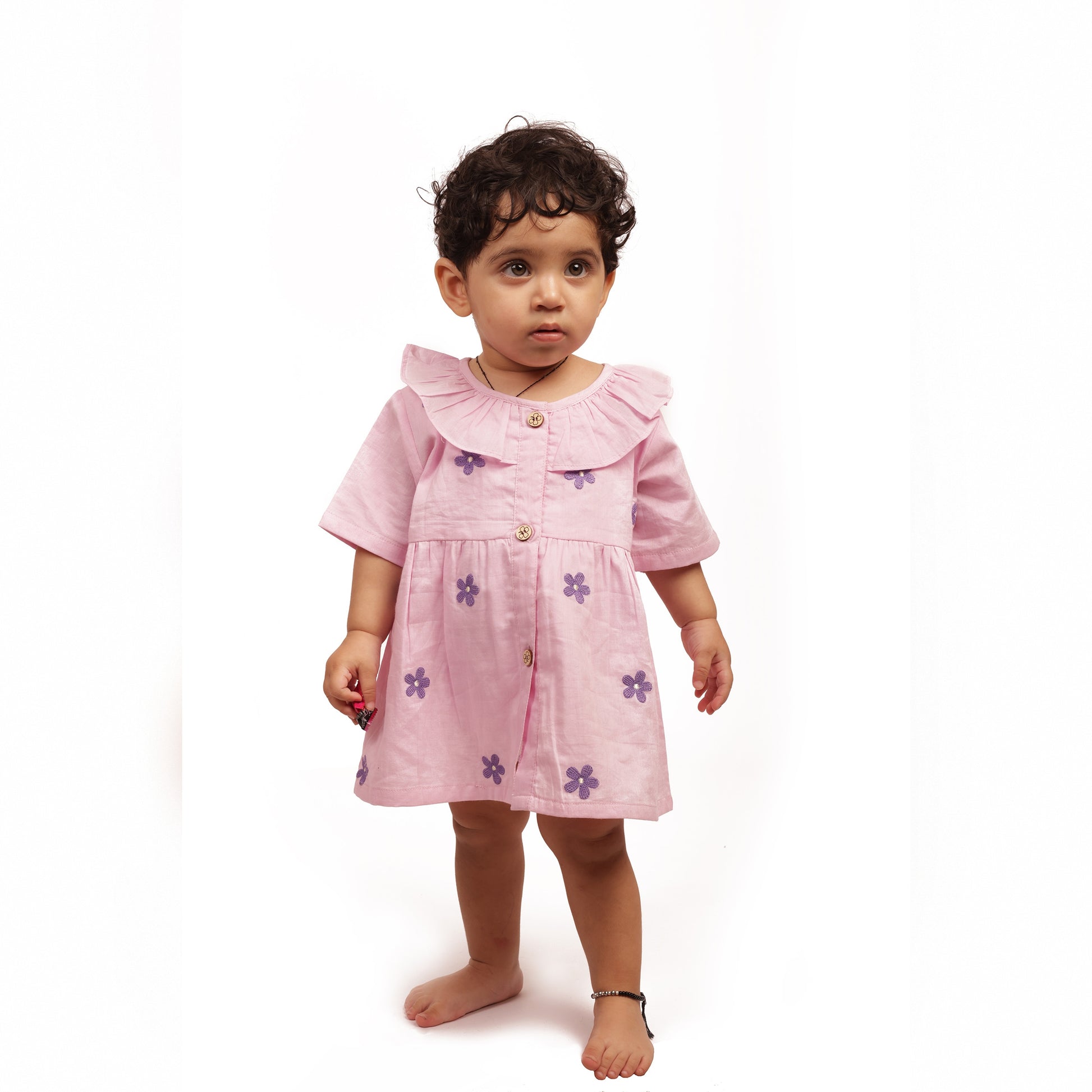 Organic cotton embroidered frock for infants, toddlers and kids- perfect for festive occasions