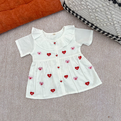 Organic cotton Embroidered frock for infants, toddlers and kids- perfect for festive occasions