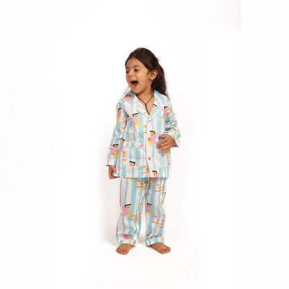 Printed cotton night suits for toddlers and kids- perfect for bedtime and lounging 