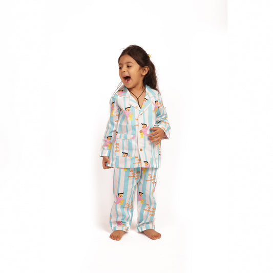 Printed cotton night suits for toddlers and kids- perfect for bedtime and lounging 