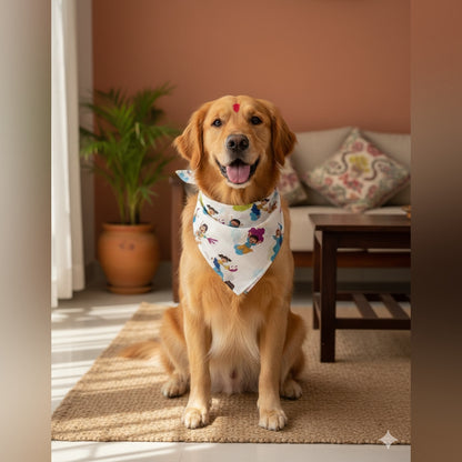 Organic Cotton 'Holi Hai' Scarf for Pets