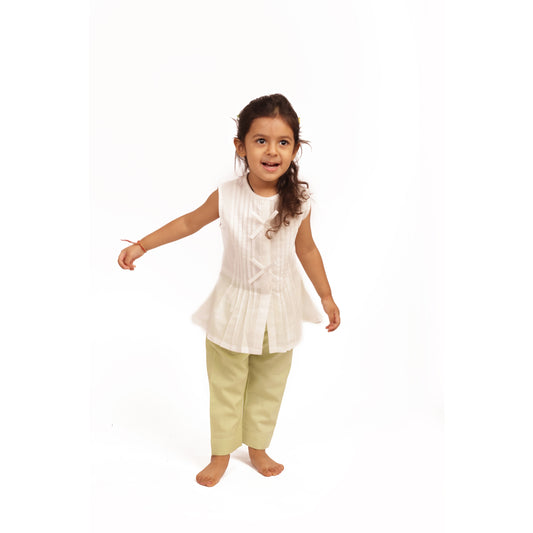 Organic Cotton 'Happiness' Coord White and Green