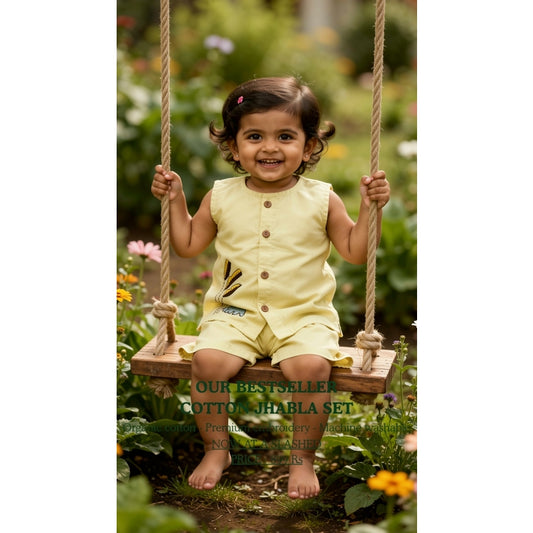 Organic Cotton Elephant Jhabla Set