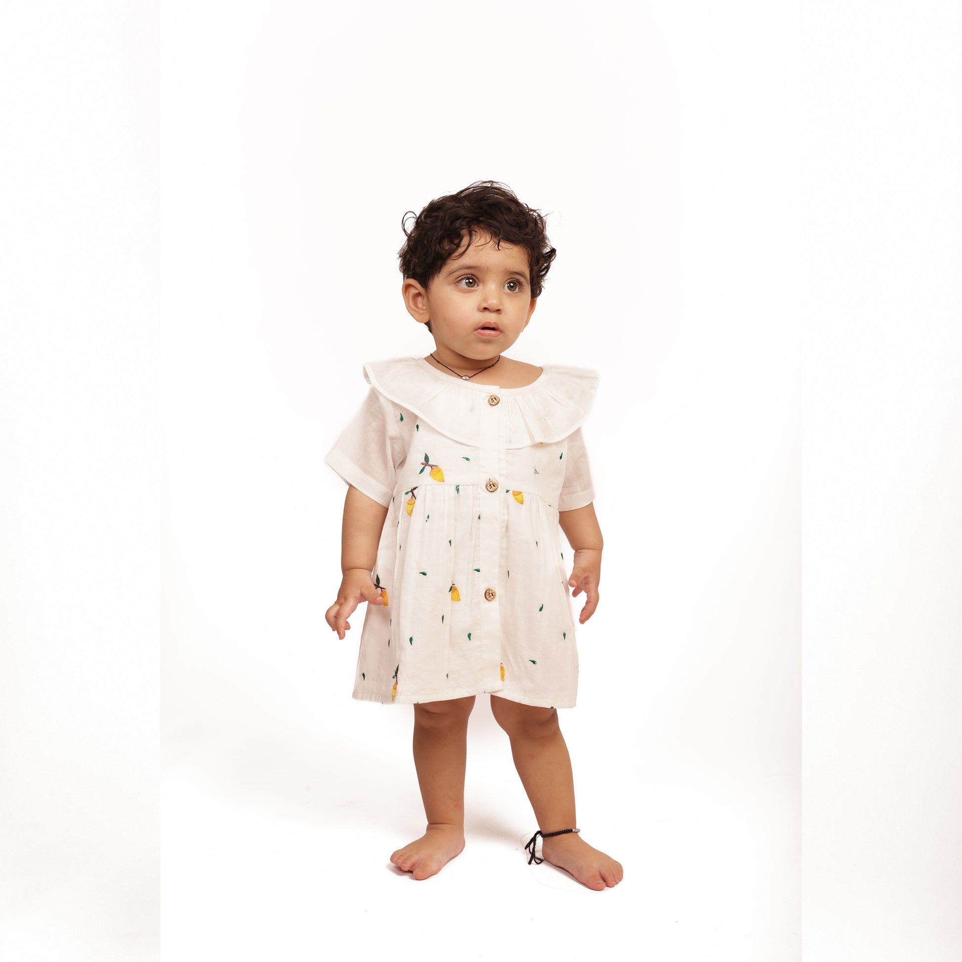 Organic cotton embroidered frock for infants, toddlers and kids- perfect for festive occasions