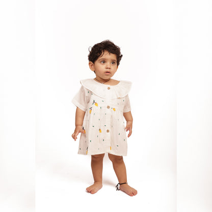 Organic cotton embroidered frock for infants, toddlers and kids- perfect for festive occasions