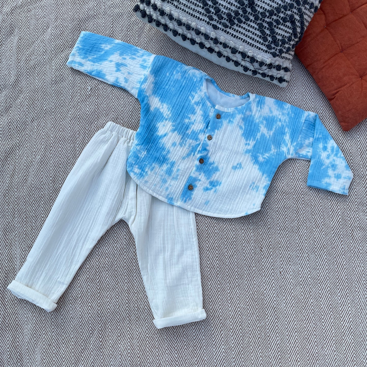 Tie-Dye Crinkled Muslin Co-ord